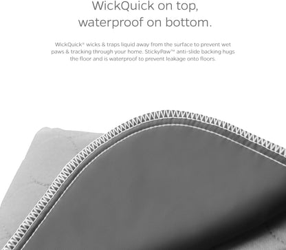 ® Pawtect® Pads Washable Pee Pads for Dogs (2Pack) of Premium Dog Pee Pads, Waterproof Puppy Pads & Reusable Dog Pads, Whelping Pads & Modern Pee Pads for Dogs (Tan/Grey, 17" Round)